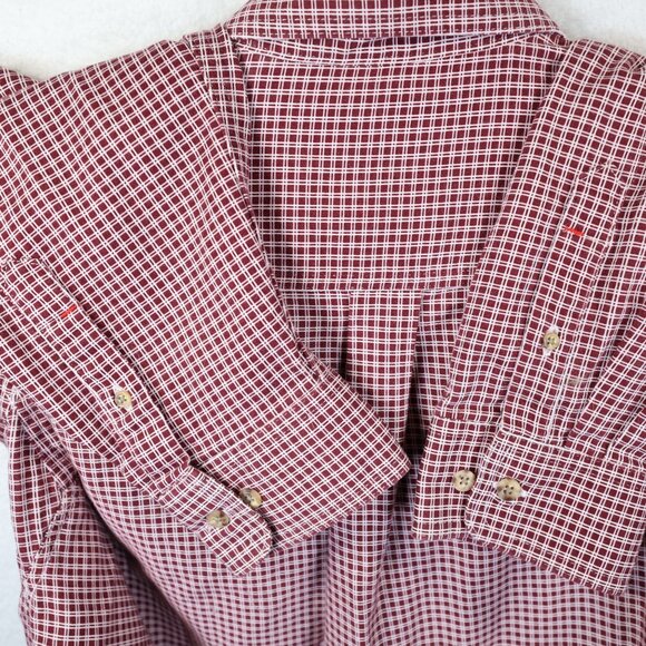 Ariat Flame Resistant Work Shirt Mens XL Red White Plaid Button Down CAT 2 - Picture 7 of 12